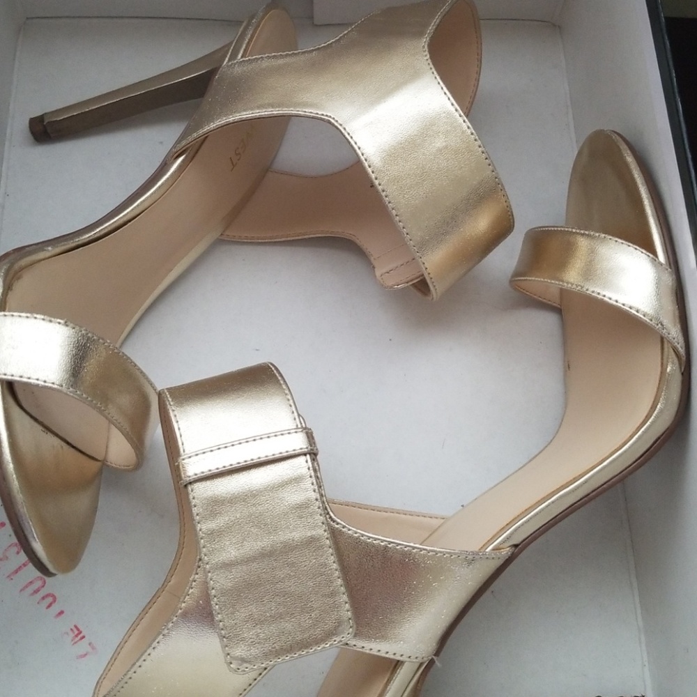 Nine West gold heels